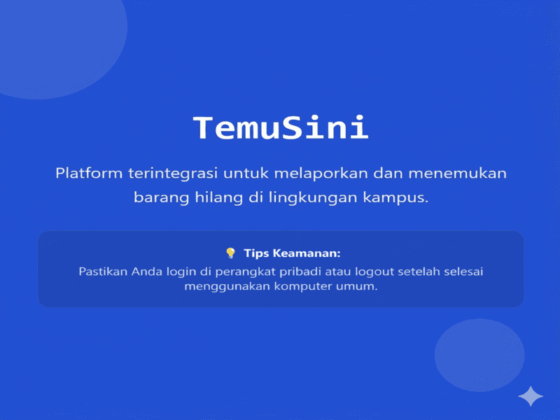 TemuSini Web App